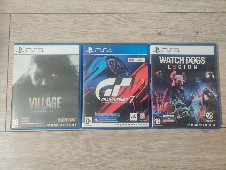 Watch dogs legion, RE 8 village, Gran Turismo 7. Игры для Playstation