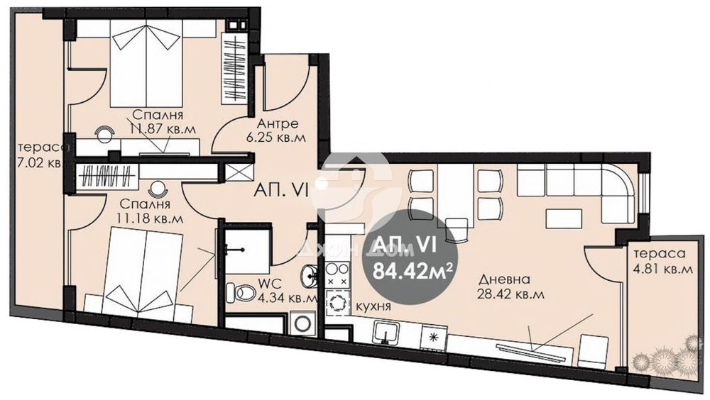 Продава се Тристаен апартамент в Несебър - 84 кв.м за 1608 €/кв.м - Снимка #4