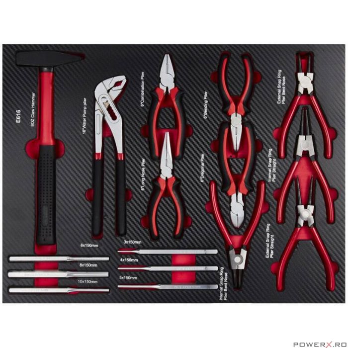 Dulap scule complet, pe roti, 7 sertare, 299 piese, Kraft