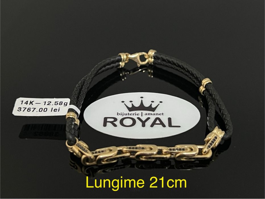 Bijuteria Royal CB : Bratara cu snur aur 14k 12,58gr
