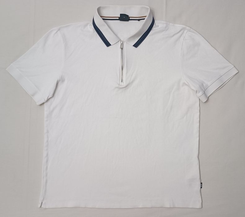 Hugo Boss Polston 33 Polo Shirt оригинална тениска XL Бос памучна поло бяла фланелка