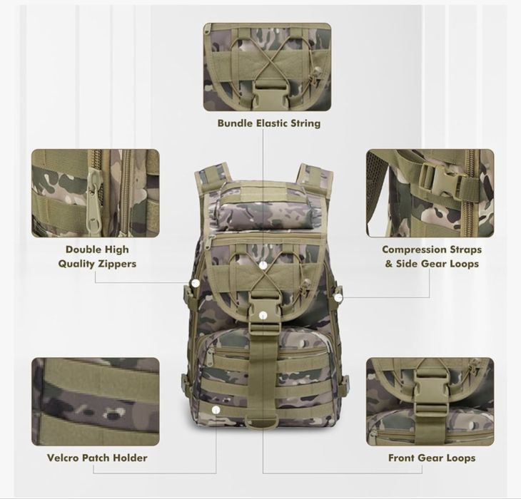 Тактическа раница водоустойчива Tactical Military военна туристическа