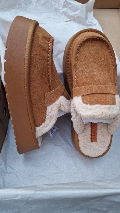 Papuci fashion cu blană