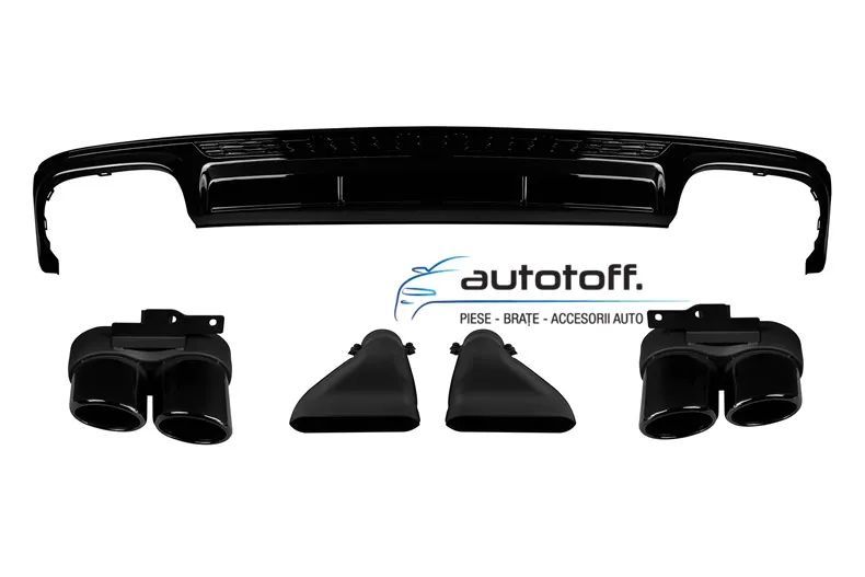 Difuzor bara spate Audi A6 C8 (2018+) model S6 Negru lucios