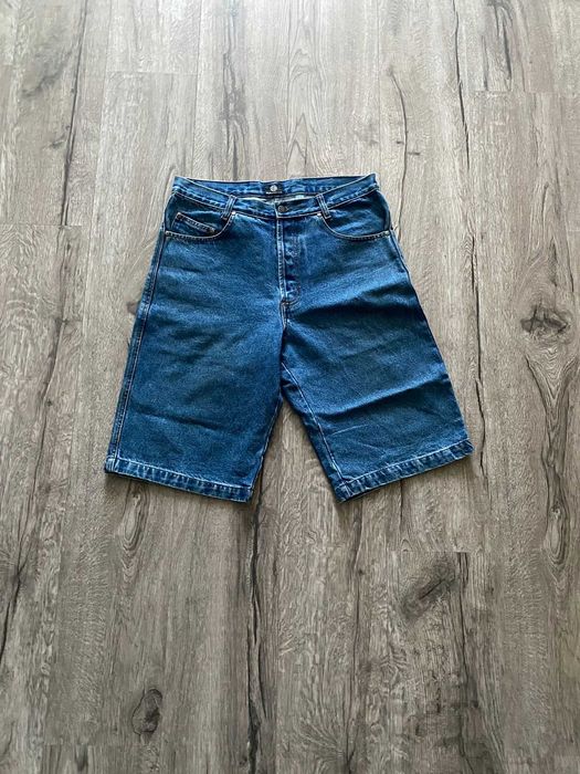 Pantaloni scurți jorts baggy JNCO stil albastru mărime L