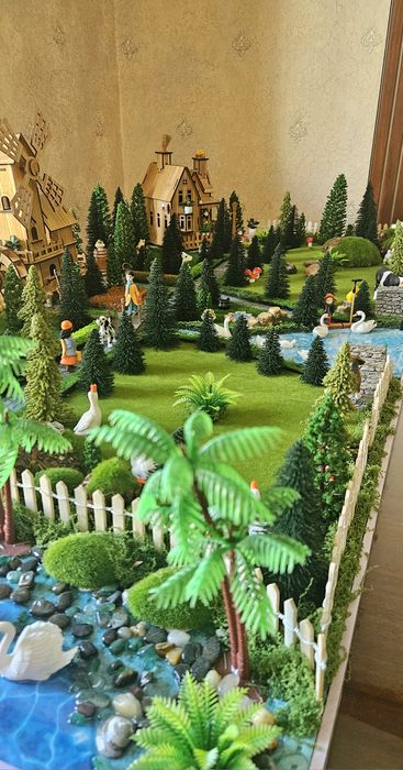 Макет готовый реалистичный, Подарок детям игрушка,кукла,домик, подарки