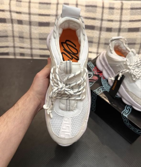 *START VARA* Versace Chain Reaction White ( Livrare Cu Verificare Colet)