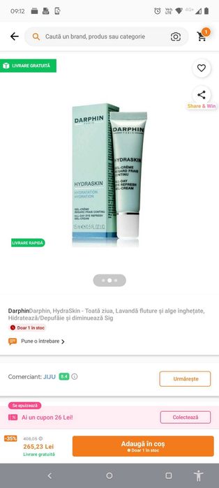 Crema Darphin Paris 15 ml pt ochi