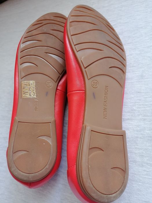 Balerini Matheo portocaliu Noi piele naturala nr 39