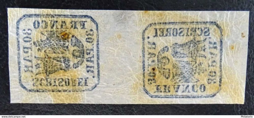 Romania LP 10a ** , Principatele unite I , Tete-besche , Expertizat
