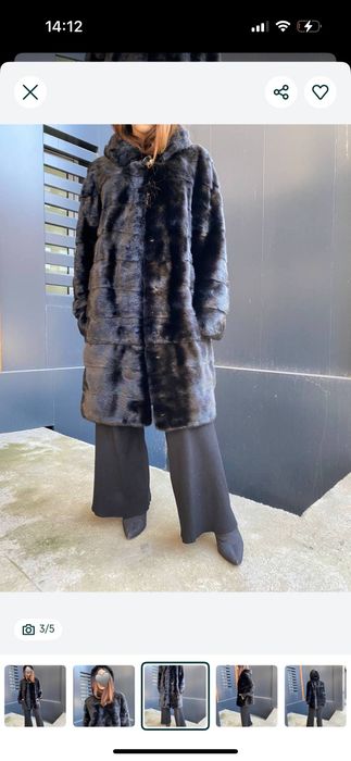 Скидка.Натуральная,норковая шуба трансформер