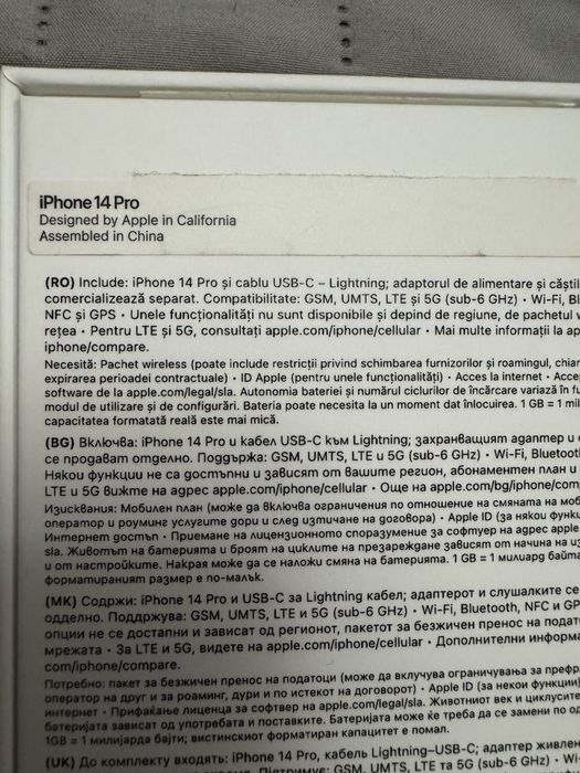 iPhone 14 pro 256GB Space Black