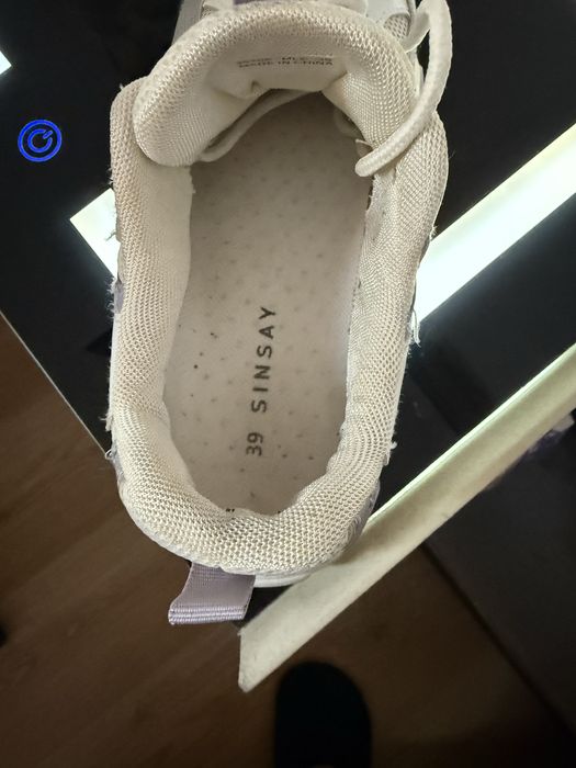 Adidasi dama Sinsay marimea 39 chunky comozi alb gri movo