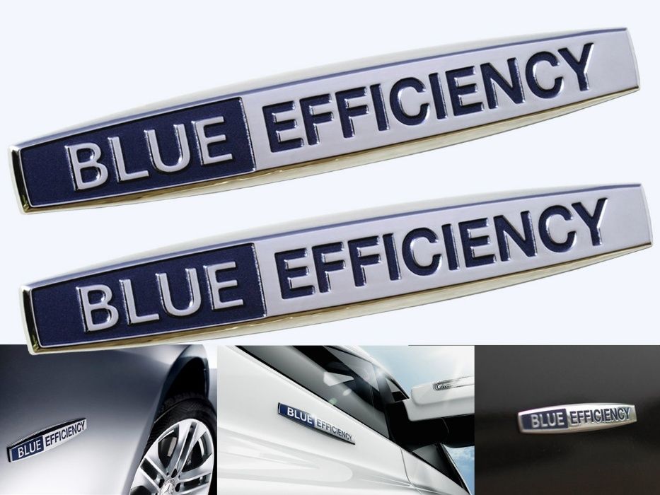 Emblema sigla 3D Metal Mercedes Blue Efficiency