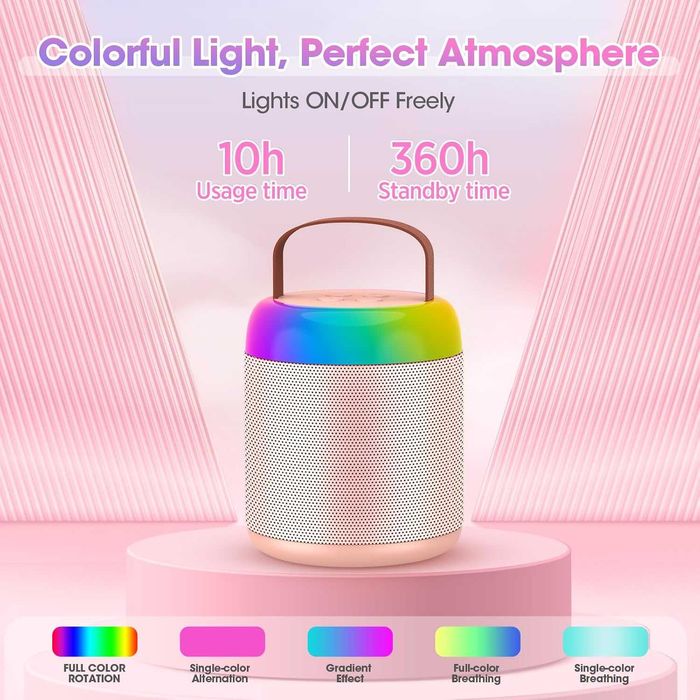 Безжичен караоке комплект с два микрофона и Bluetooth високоговорител!