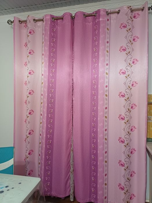 Партьер с тюлем на 2 окна