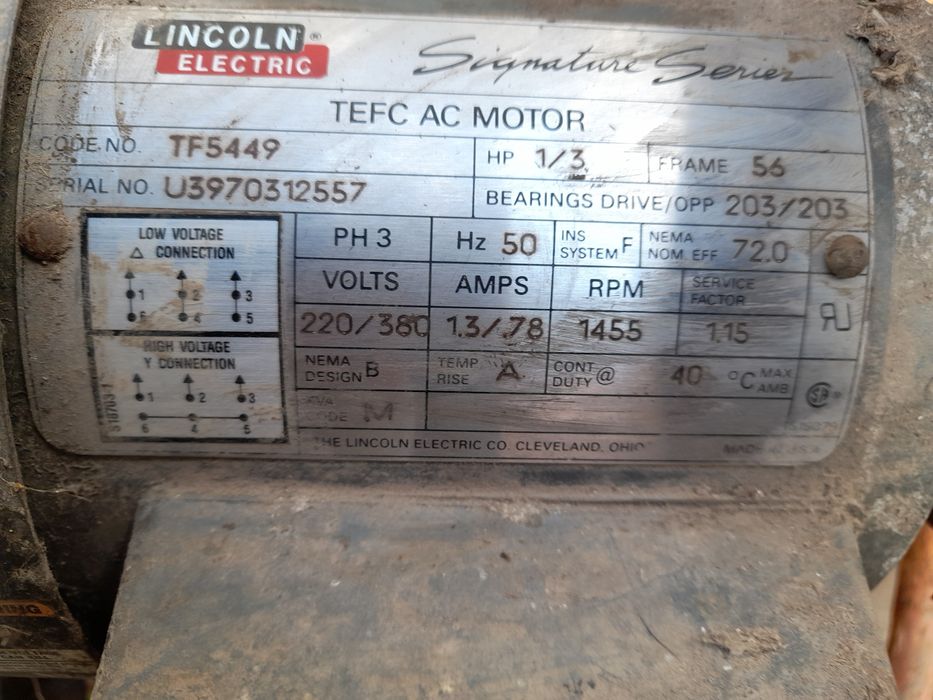 Motor electric 380volt/220volt