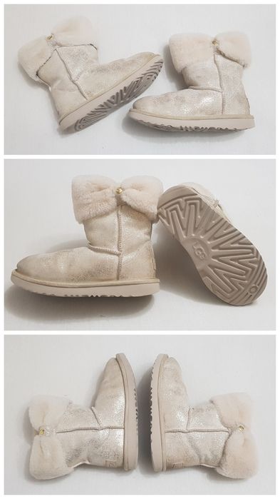 UGG Ramona Classic ll ghete, boot, cizme piele auriu metalic,Nr 33, 5