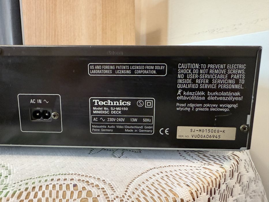 Technics SJ-MD150 mini disc