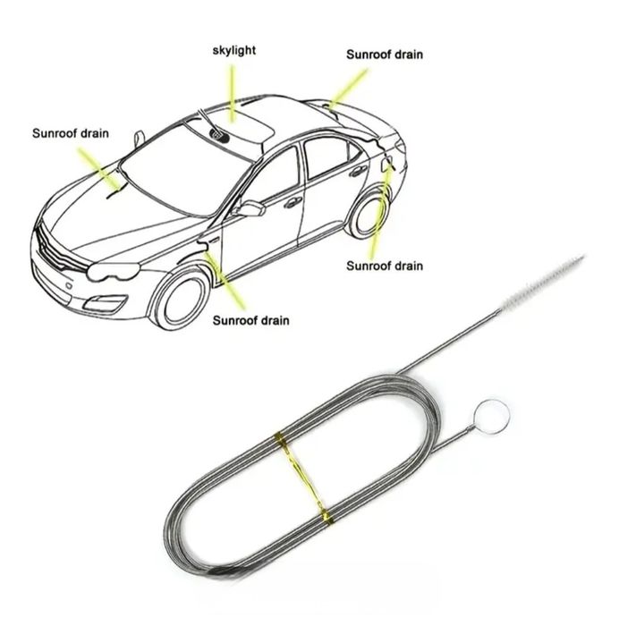 Стоманено въже 140см за отпушване на дренаж,отвори и др.