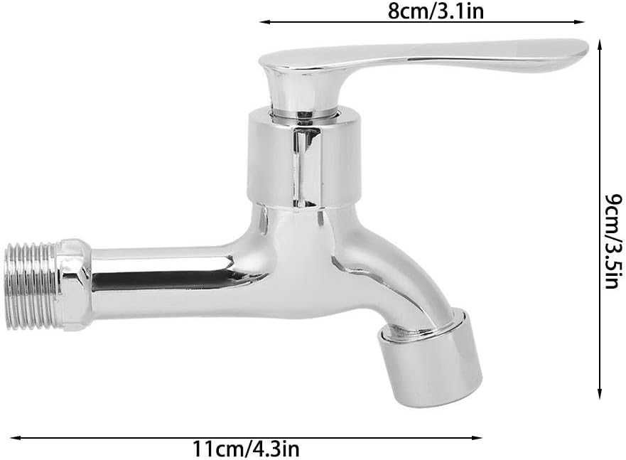 НОВ! Стенен спирателен кран за градина и балкон G1/2 – хромиран