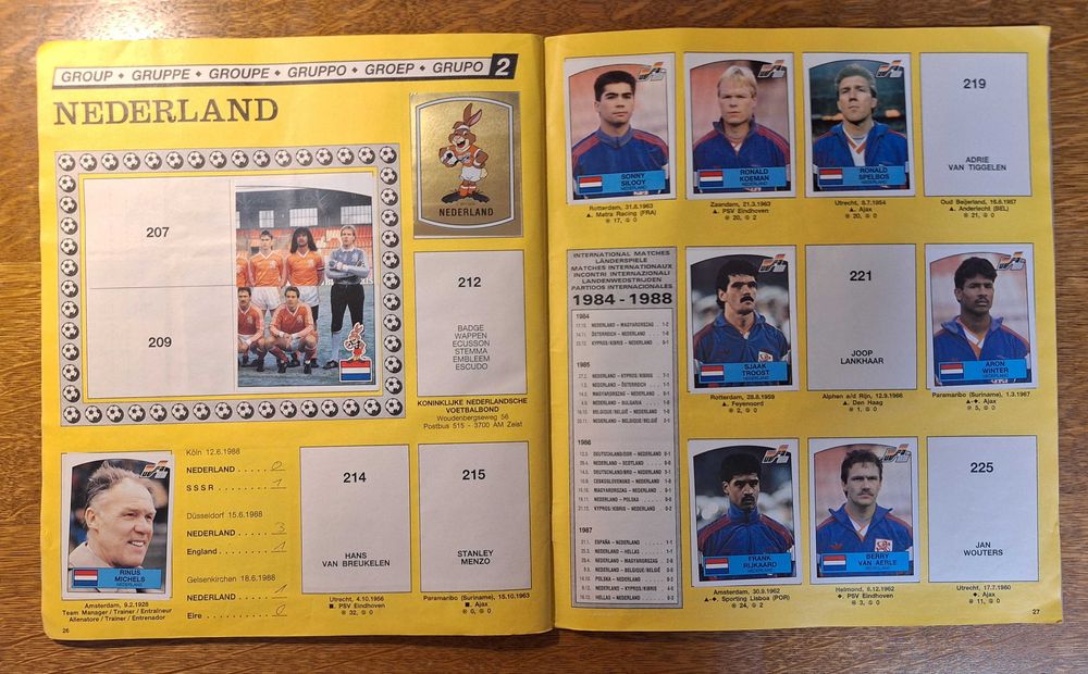 Албум Панини Евро 88