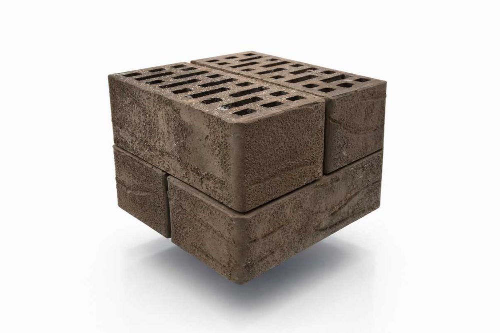 Кирпич облицовочный полуторный пустотелый темный шоколад остаток