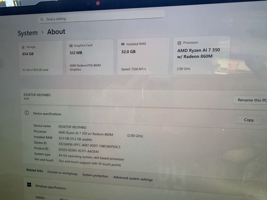 Lenovo yoga 7 ca nou