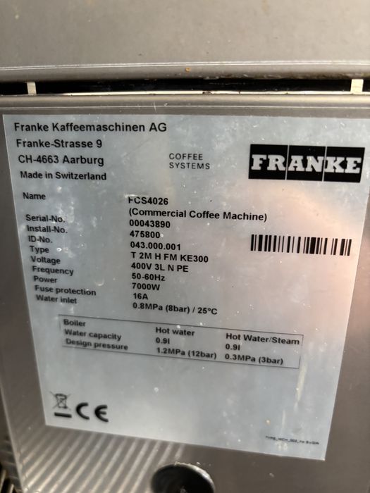 Aparat cafea automat FRANKE expressor