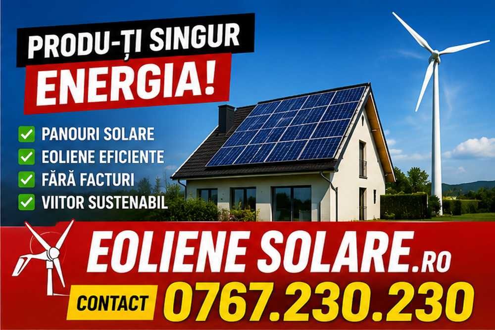 Panouri FOTOVOLTAICE, Panouri SOLARE, Turbine Eoliene - MĂCIN -