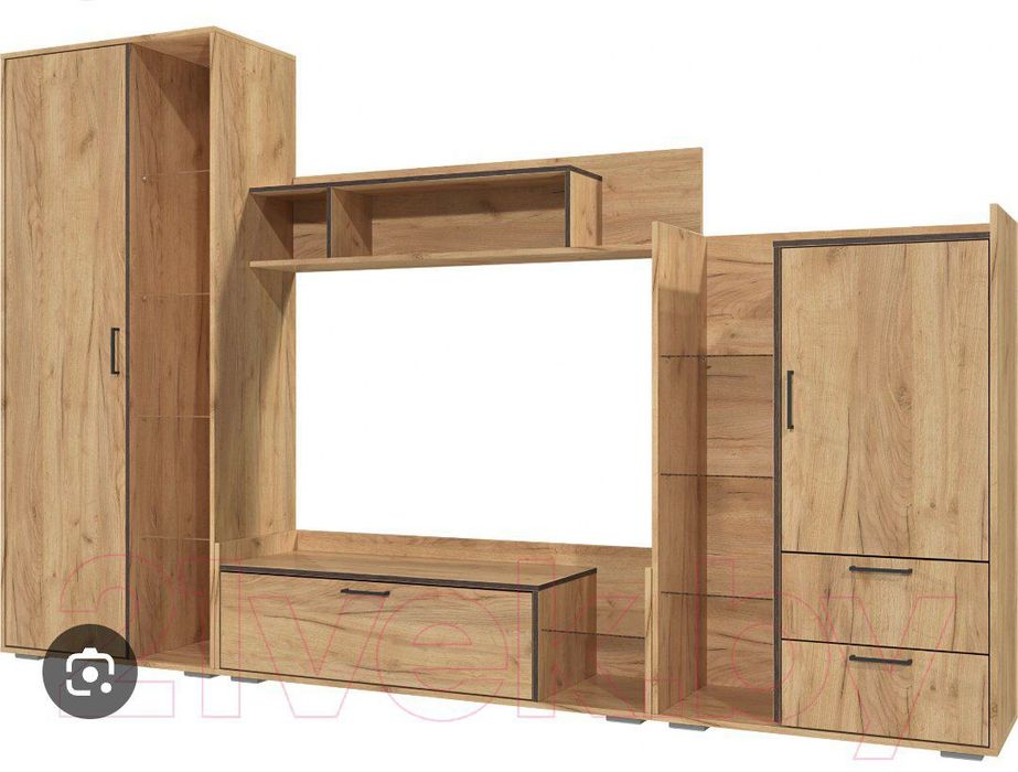 Стильная Лофт стенка в зал,все предметы можно устанавливать по отдельн