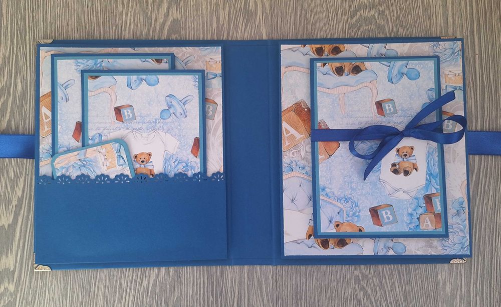 Подаръчен комплект "Малко мече" за момче, ръчна изработка /50.12