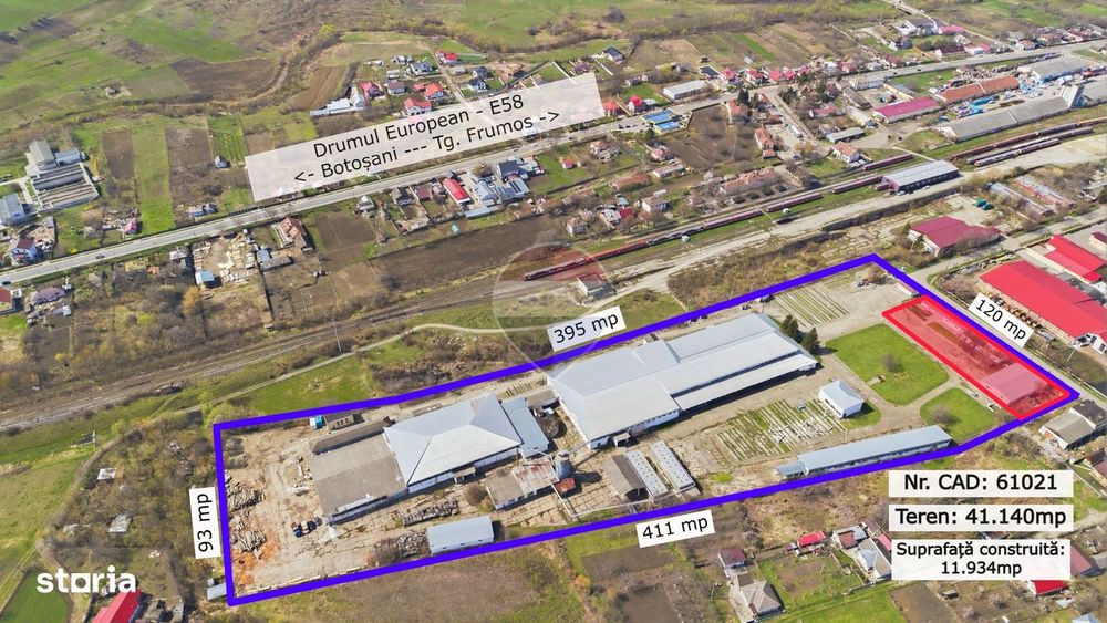 Teren Industrial / Hale de Vânzare 4.1 Ha - Zona industrială - Hârlău