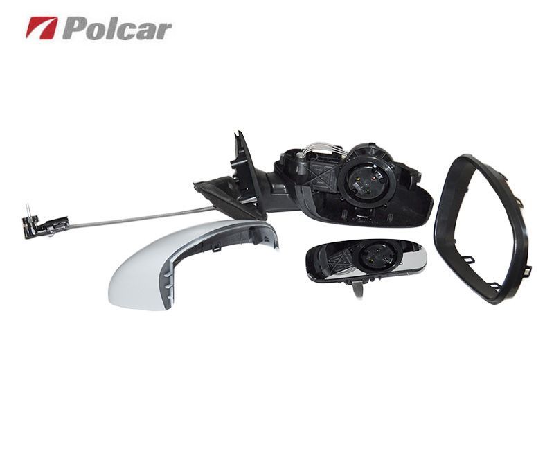 Oglinda exterioara Skoda Fabia 2 (5J) 2007-2015, partea dreapta, reglare manuala, geam cromata convexa, carcasa grunduita, 5J0857508D