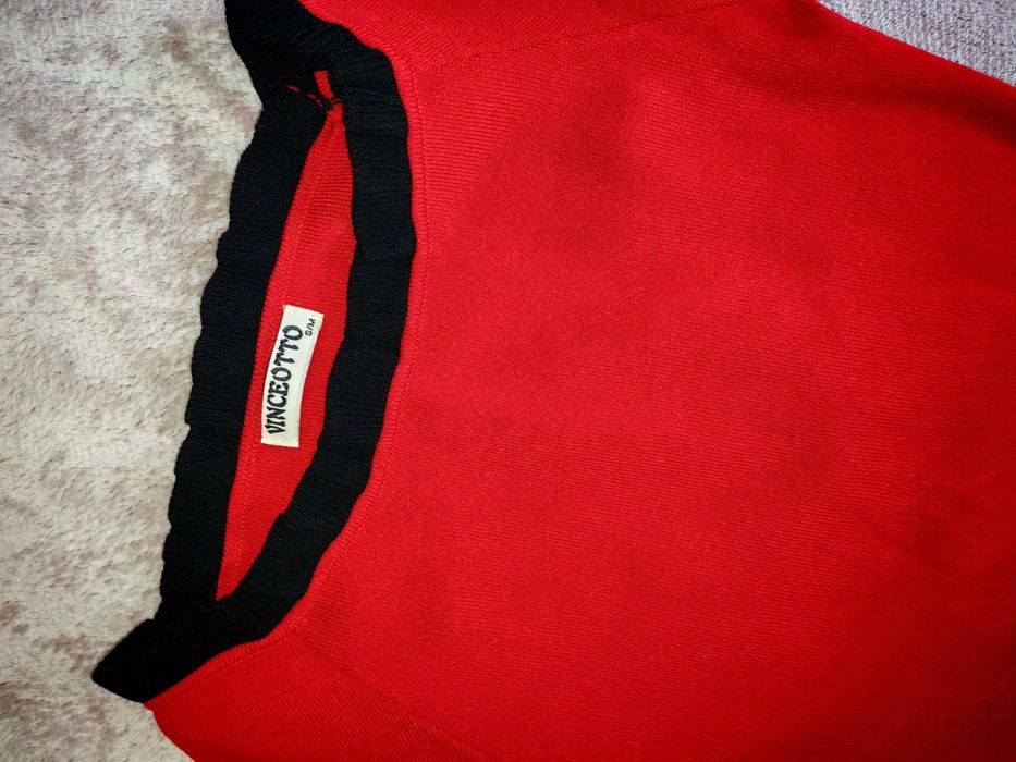 Дамска рокля червена, италианска  мода