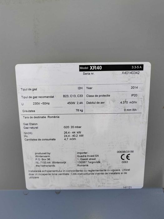 Aeroterma gaz xr40 / xr60