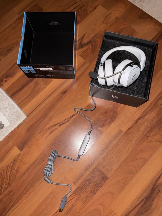 Casti Gaming AQIRYS Altair, 7.1 surround, USB, alb