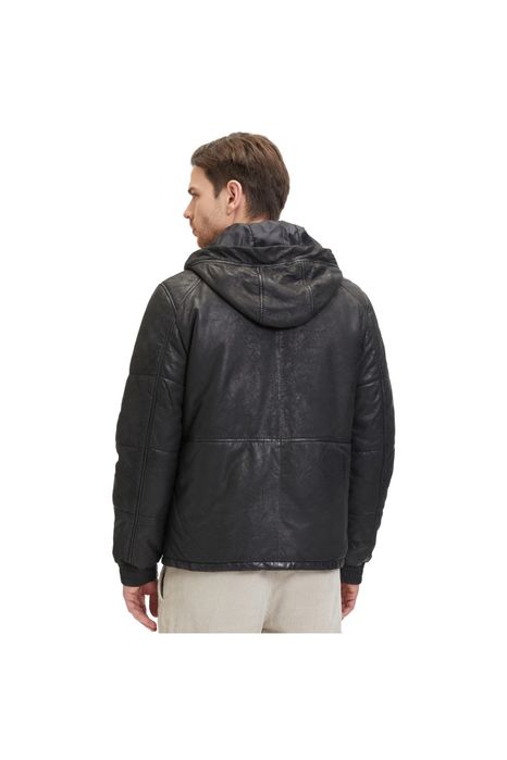 Geaca de Iarna din Piele Barbati 2.0 by Mauritius Neagra G2MAbito