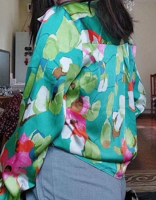 Рубашка шёлковая zara