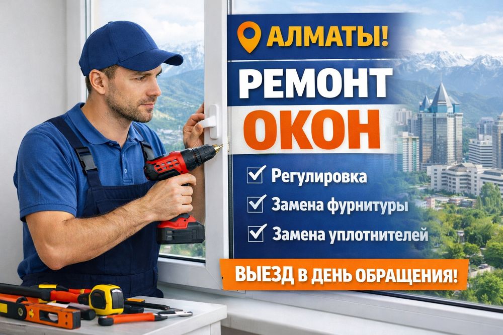 Ремонт пластиковых окон в Алматы | Регулировка дверей, замена резины