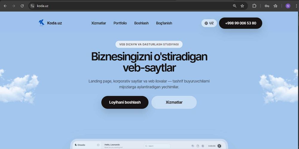 Professional web sayt va IT xizmatlar | Koda.uz