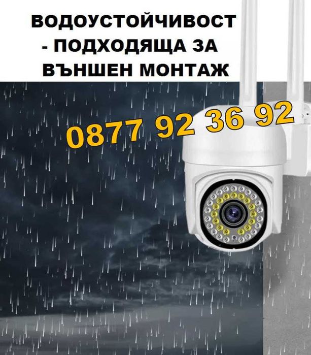 ПРОМО! БЕЗЖИЧНА ВЪРТЯЩА КАМЕРА Wifi IP камера за видеонаблюдение -А13