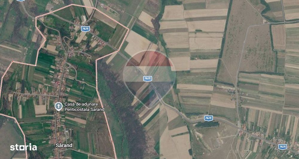 Vânzare teren intravilan, 622 mp, 20 de parcele, Sărand - Șoseaua E767