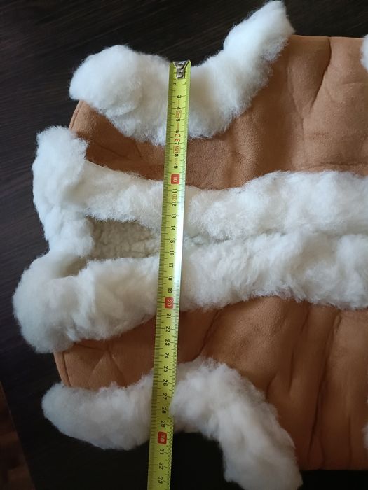 Vesta piele tăbăcită și blana oaie pt copiii