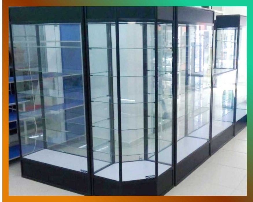 Oynaly prilavkalar, Акция, savdo uskunalari vitrinalar stellajlar