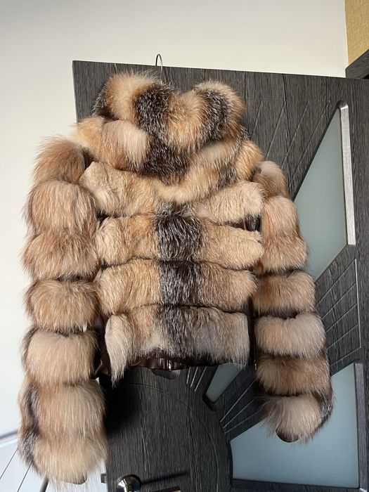 Палто от естествен косъм лисица