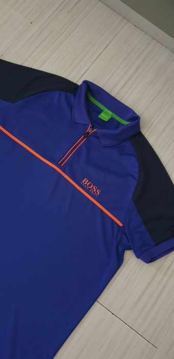 Hugo Boss 3/4 Zip Performance Stretch /  L ОРИГИНАЛ! Мъжка Тениска