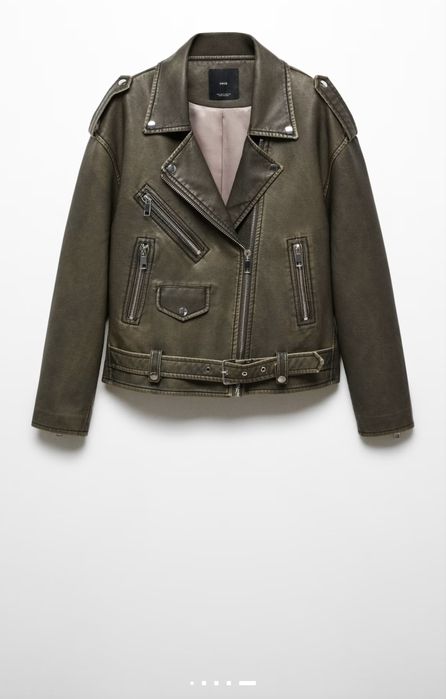 Дамско кожено яке Mango