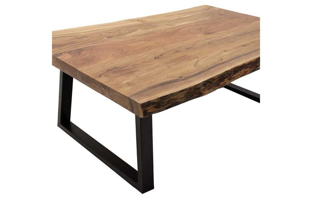 Холна маса Miles - Масив акация в цвят орех - 4см дебелина 115x72x41см