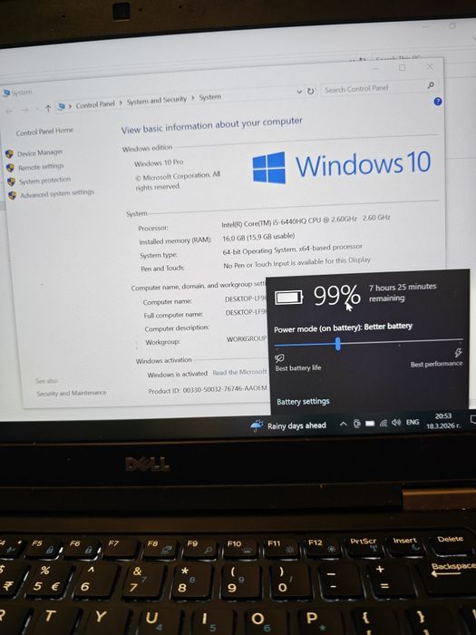 Dell E5470 | I5 6440HQ | 8GB DDR4 | 250gb M2 | 2часа  батерия